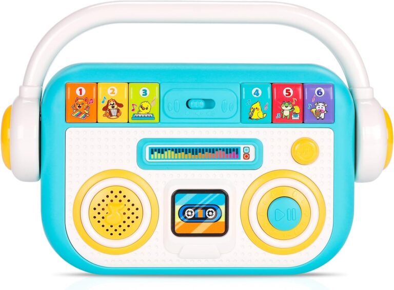 AFKSTL baby music player toy with an easy-grip handle and colorful buttons, designed for toddlers.
