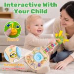 Tsomtto Musical Giraffe Guitar and Piano toy with colorful lights and buttons for toddlers aged 1-3.